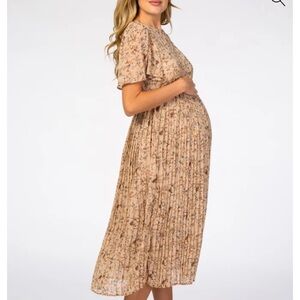 Pinkblush Floral Maternity Midi Dress